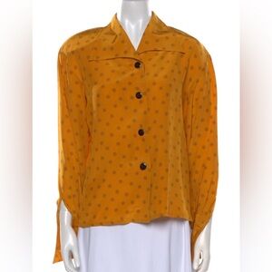 Vintage Christian Dior Silk Blouse Women Size 8